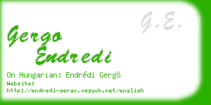 gergo endredi business card